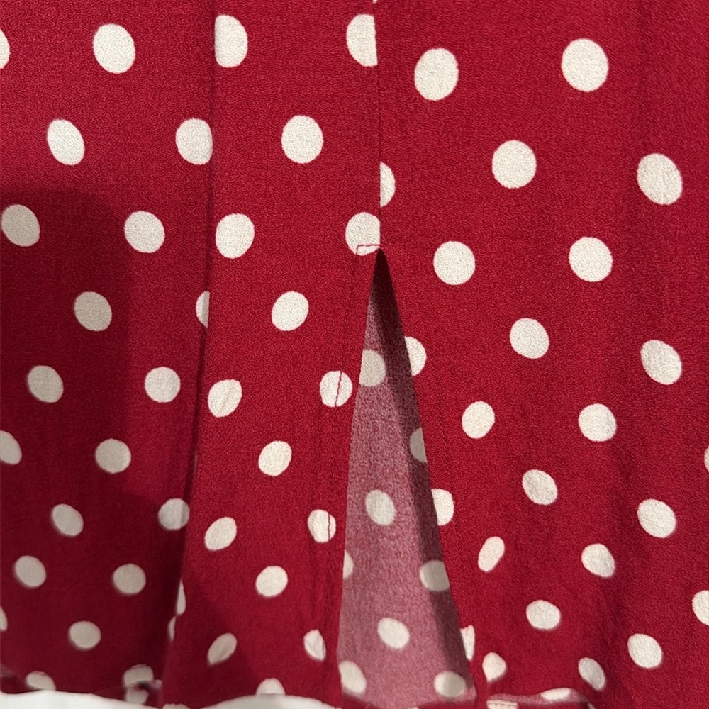 Reformation Red Polka Dot Mini Dress - Picture 4 of 7